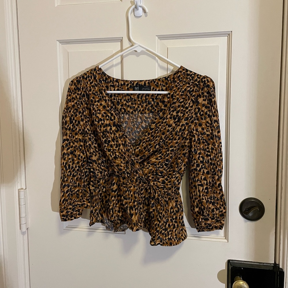 Zara leopard print top blouse